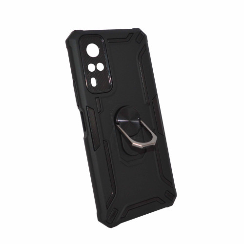 Vivo Y53S 4G Black    Military Grade Protection Built-in Kickstand Car Holder Mobile Phone Case